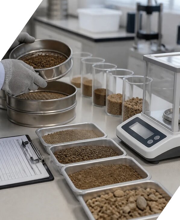 Гранулометрический состав грунта в Курчатове от 3056 р. | ЭкспертизаРоссия