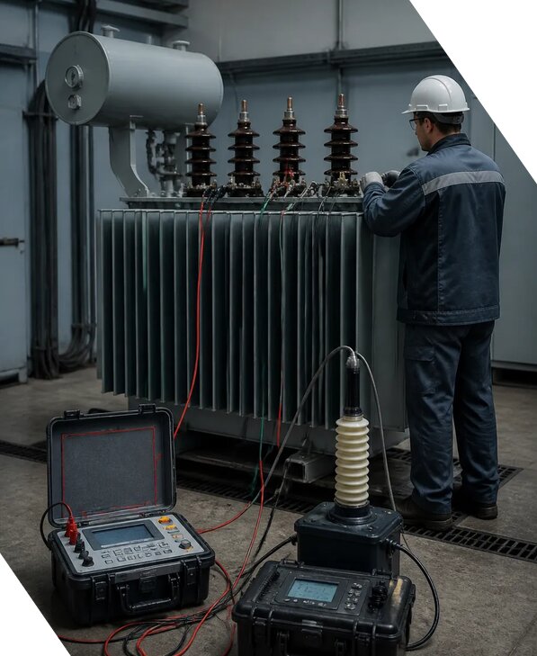 Испытание силовых трансформаторов в Курчатове на объекте