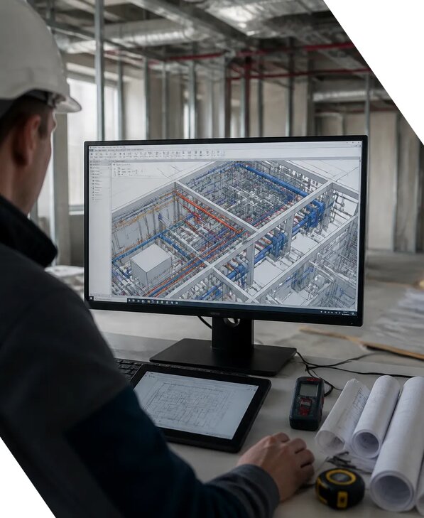 Создание BIM модели инженерных сетей для объектов в Курчатове